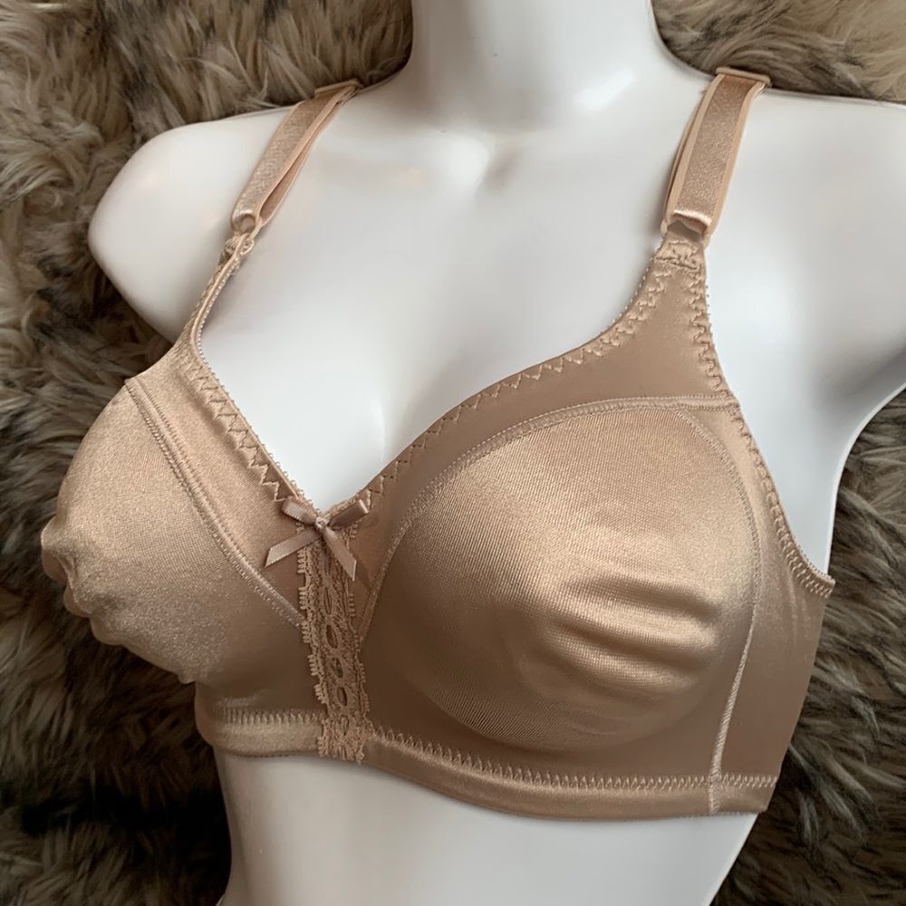 Bali Unlined Wireless Soft Cup Bra Beige